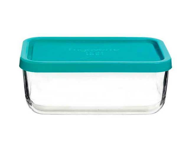 Contenitore in vetro Frigoverre rettangolare 21x13cm con coperchio