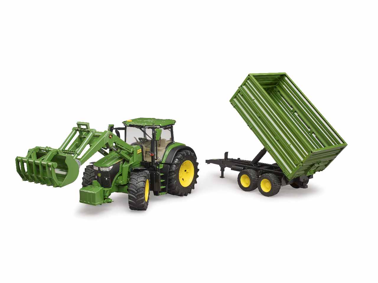 Trattore john deere 7r 350 c/benna+rim.
