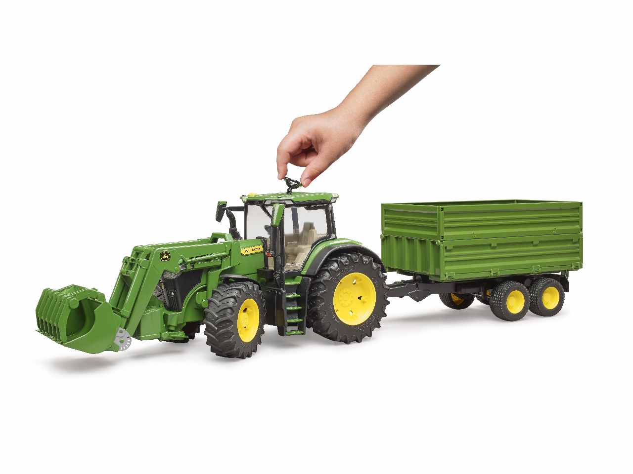 Trattore john deere 7r 350 c/benna+rim.