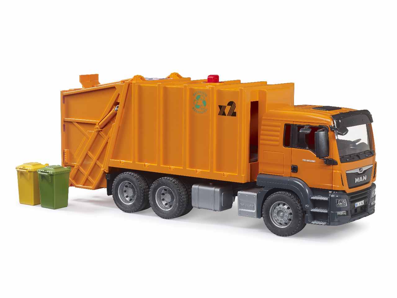 Man tgs camion trasporto rifiuti arancione