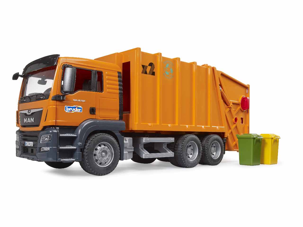 Man tgs camion trasporto rifiuti arancione