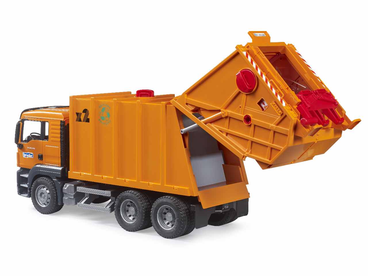 Man tgs camion trasporto rifiuti arancione