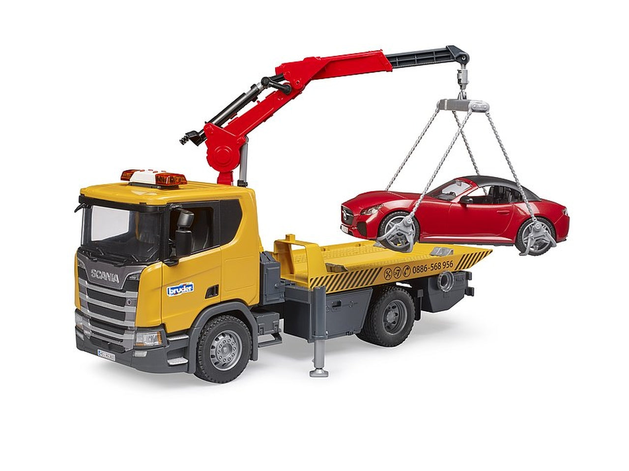 Scania super 560r trasporto bruder roadster con luci e suono