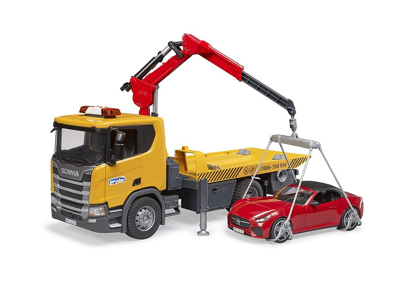 Scania super 560r trasporto bruder roadster con luci e suono