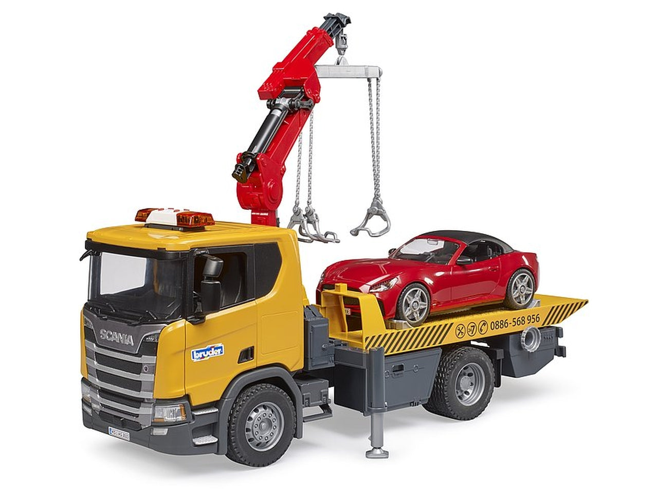 Scania super 560r trasporto bruder roadster con luci e suono