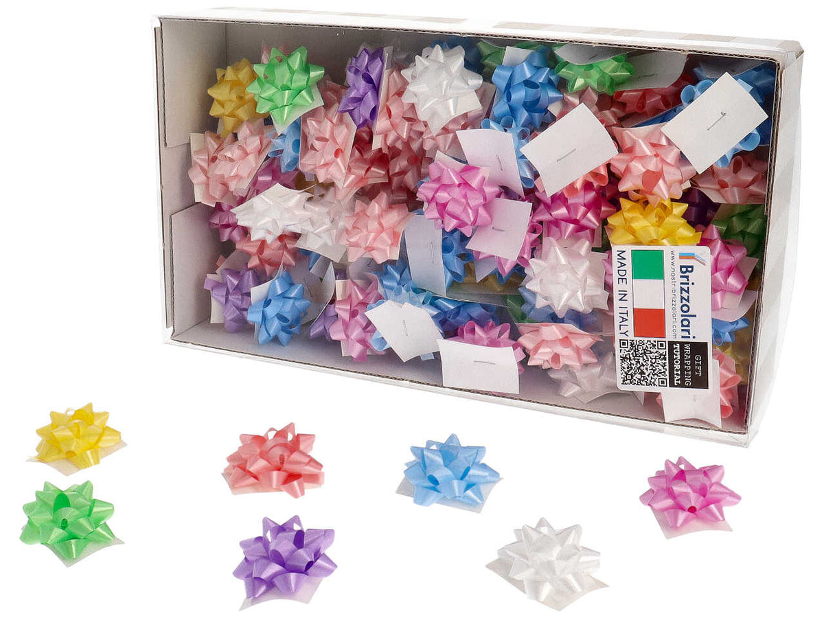 Coccarde tipo e 2900 6,5mm assortite la confezioni contiene 100 coccarde