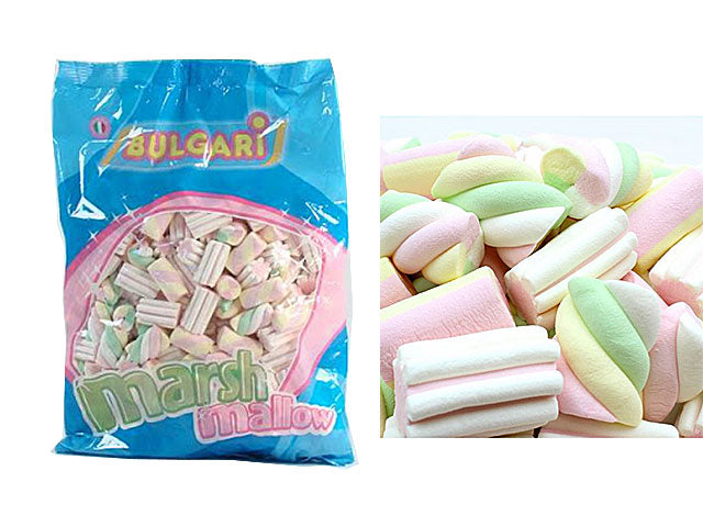 Marshmallow estruso treccia 4 colori, busta da 1kg