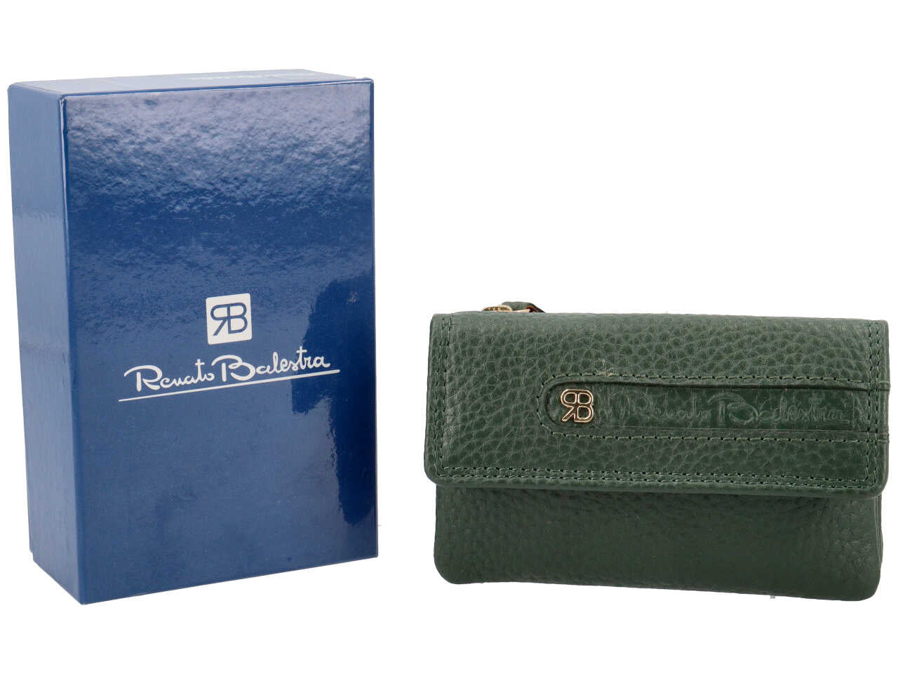 Portachiave da donna in pelle verde