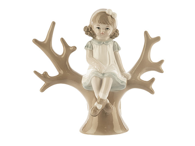 Bimba seduta su albero 19cm 1185102