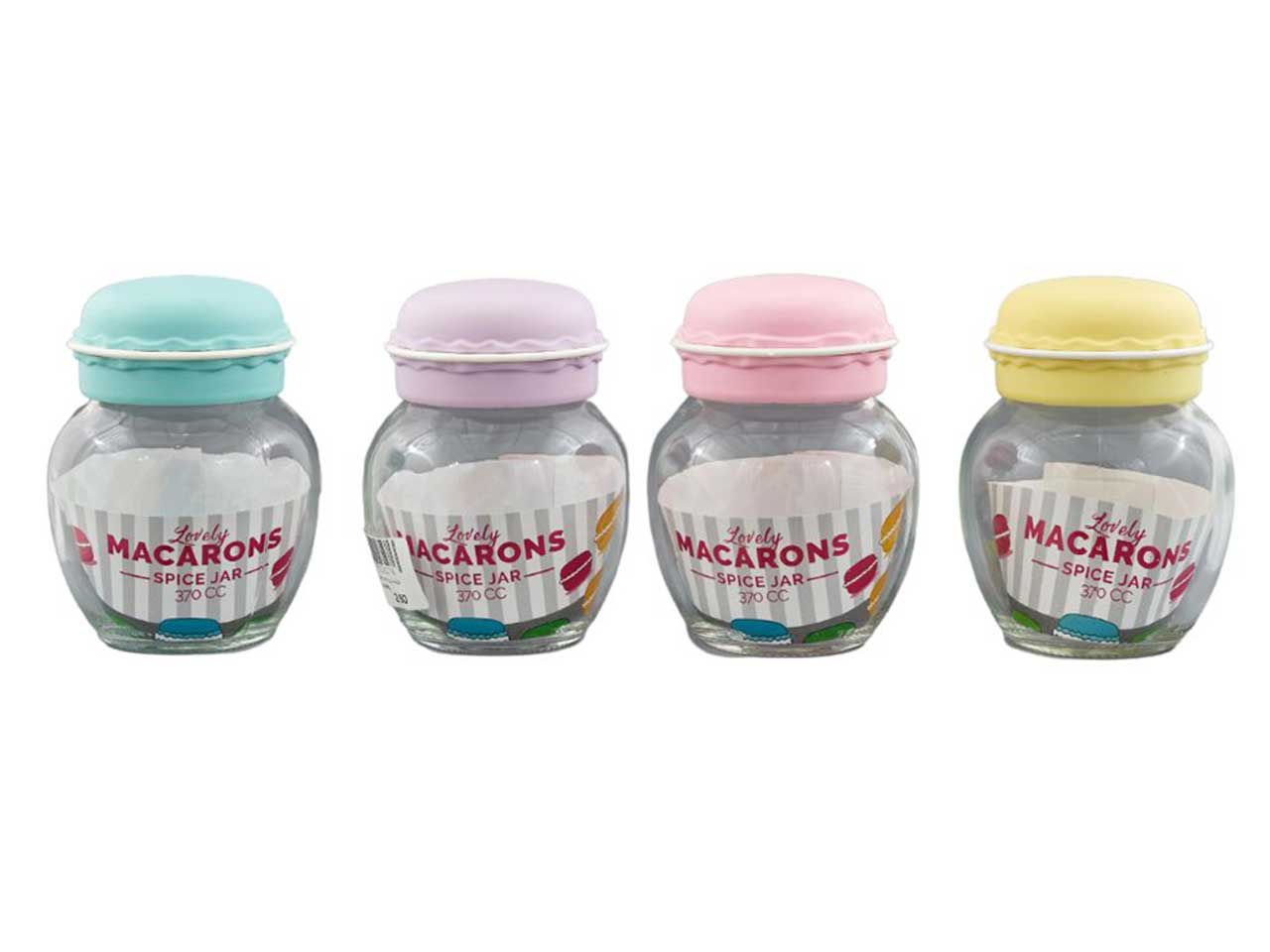 Barattolo in vetro macaron 210cc 4 assortimenti