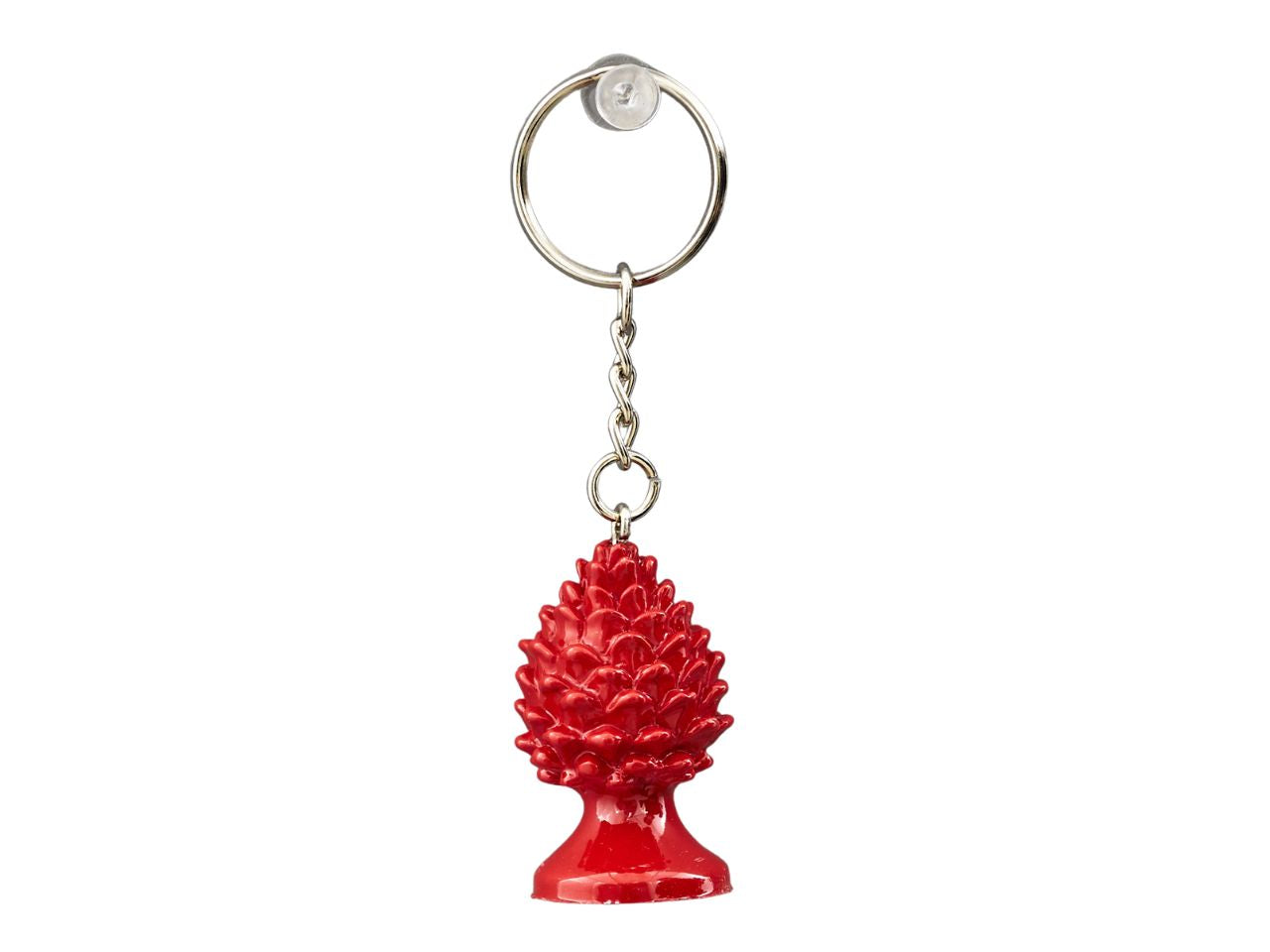 Porta chiavi pigna colore rosso