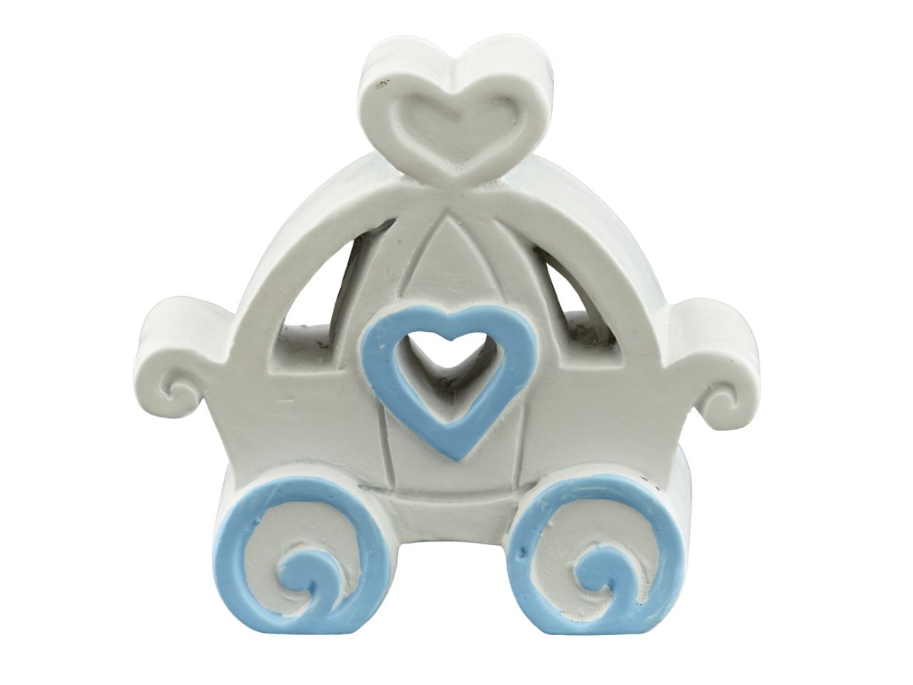 Carrozza celeste in resina h.4,5x4,8cm