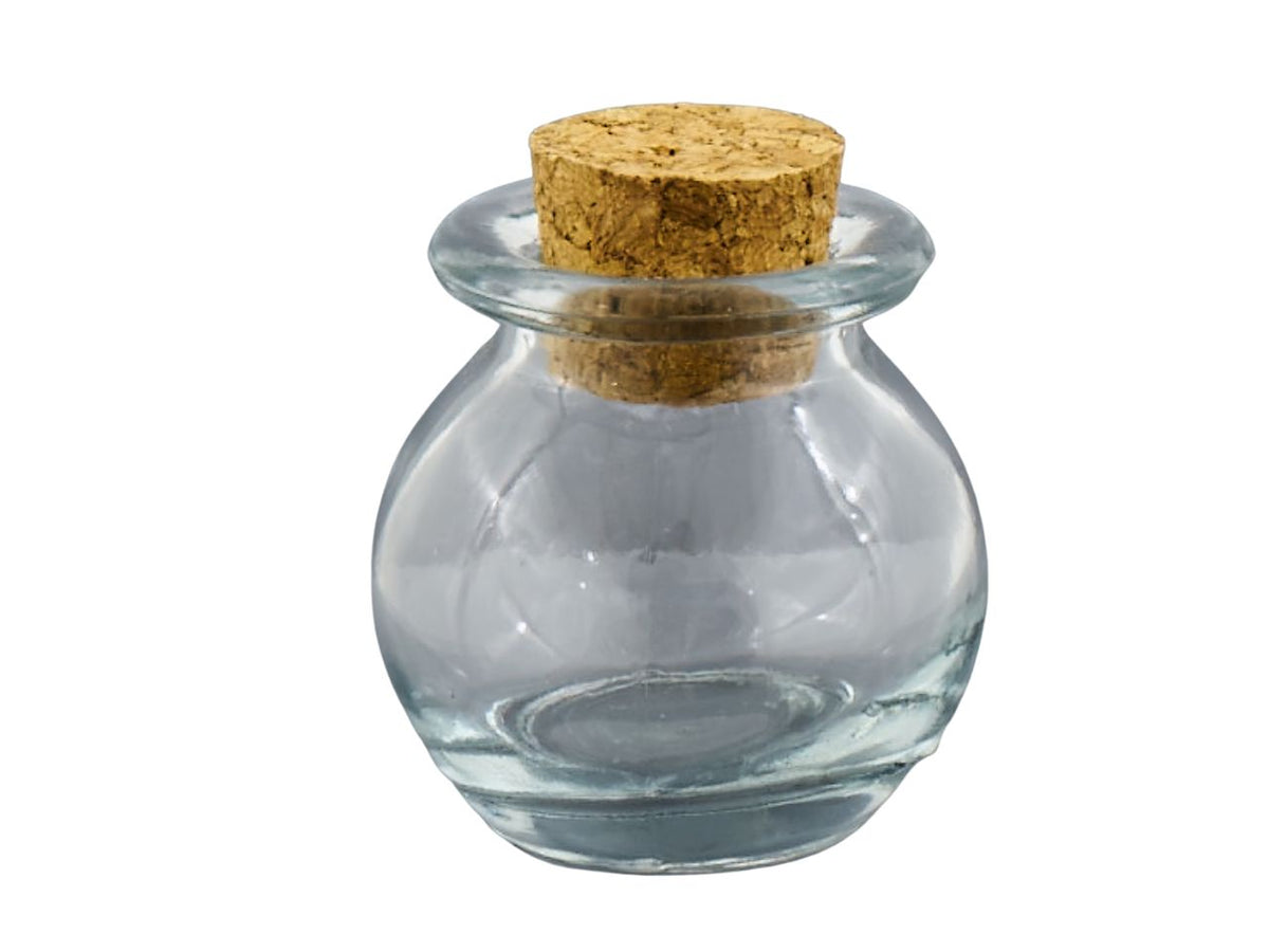 Vasetto in vetro con tappo in sughero 6cm