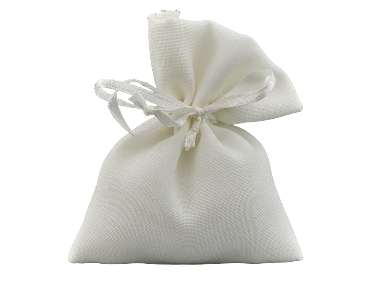 Sacchetto bianco rettangolare piccolo in cotone misura 8x10cm