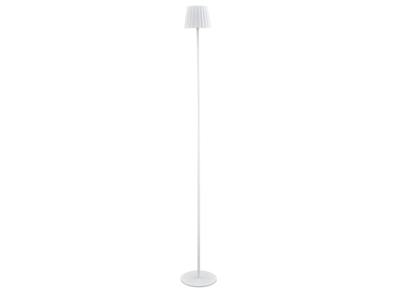 Lampada da terra led touch in metallo e plastica bianco plisse moderno per interno/esterno 120 cm - Melograno Tech