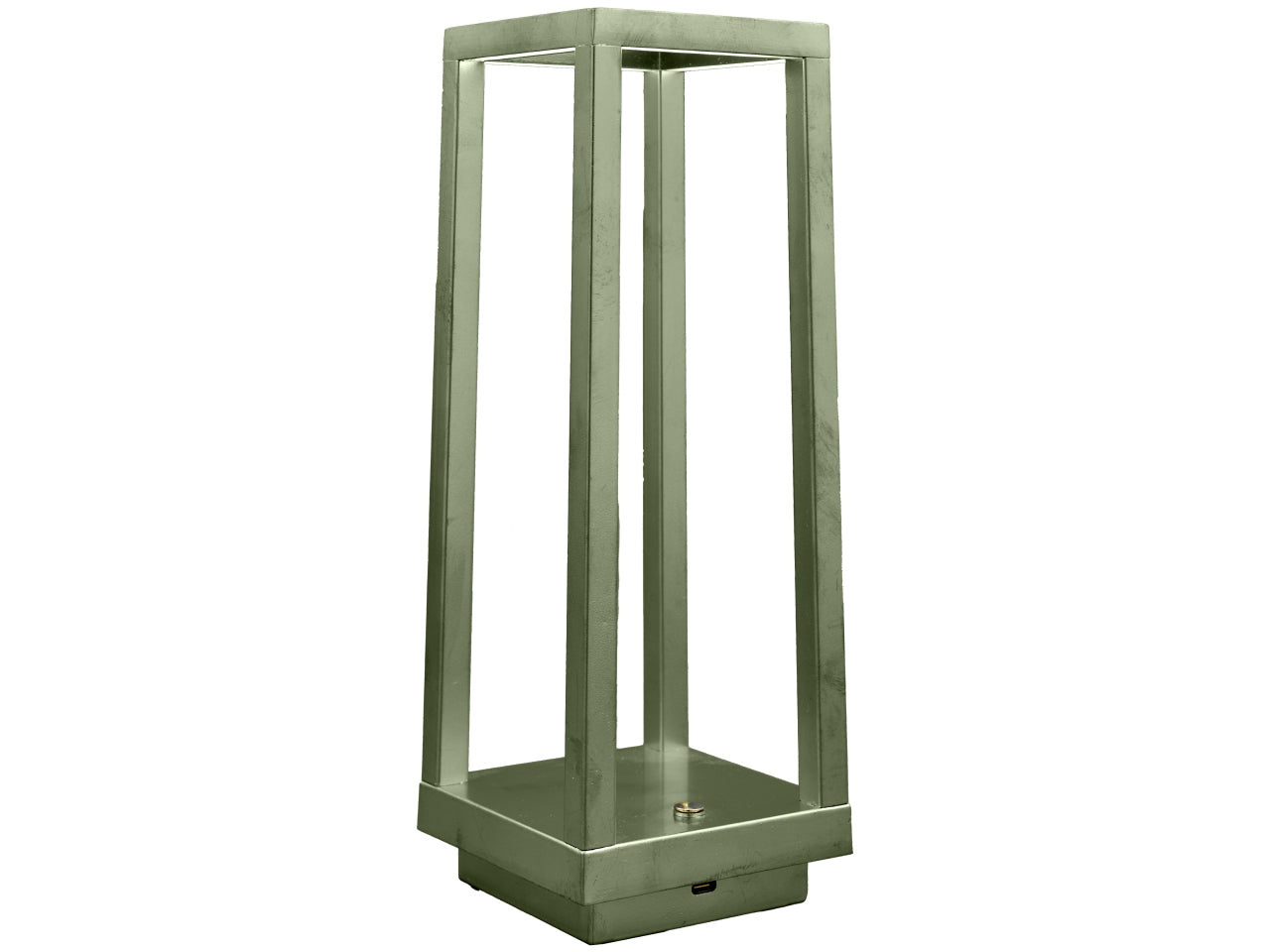 Lampada da tavolo in alluminio verde touch led moderno 10x14x28,5 cm - Melograno Tech