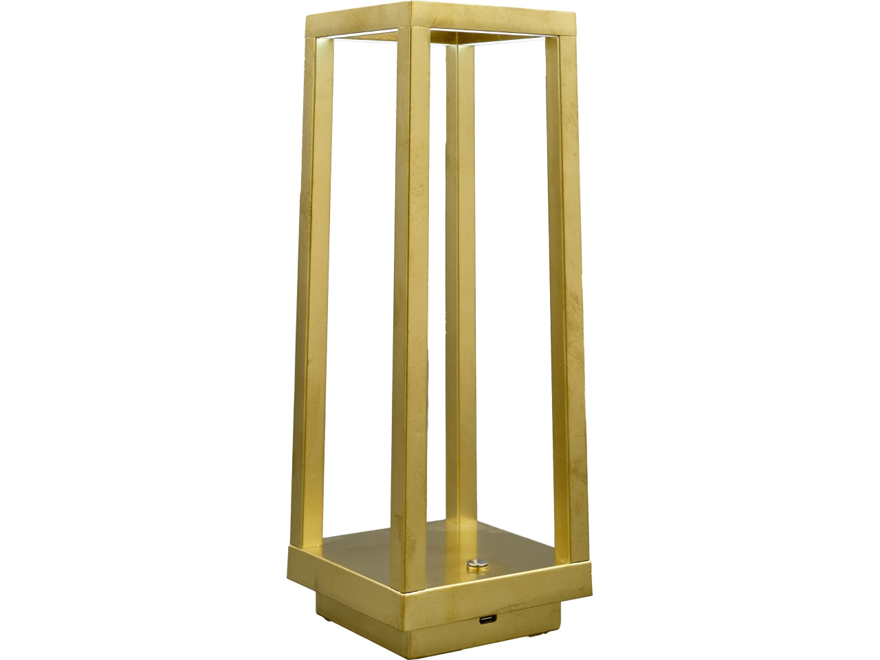 Lampada da tavolo in alluminio dorata touch led moderno 10x14x28,5 cm - Melograno Tech