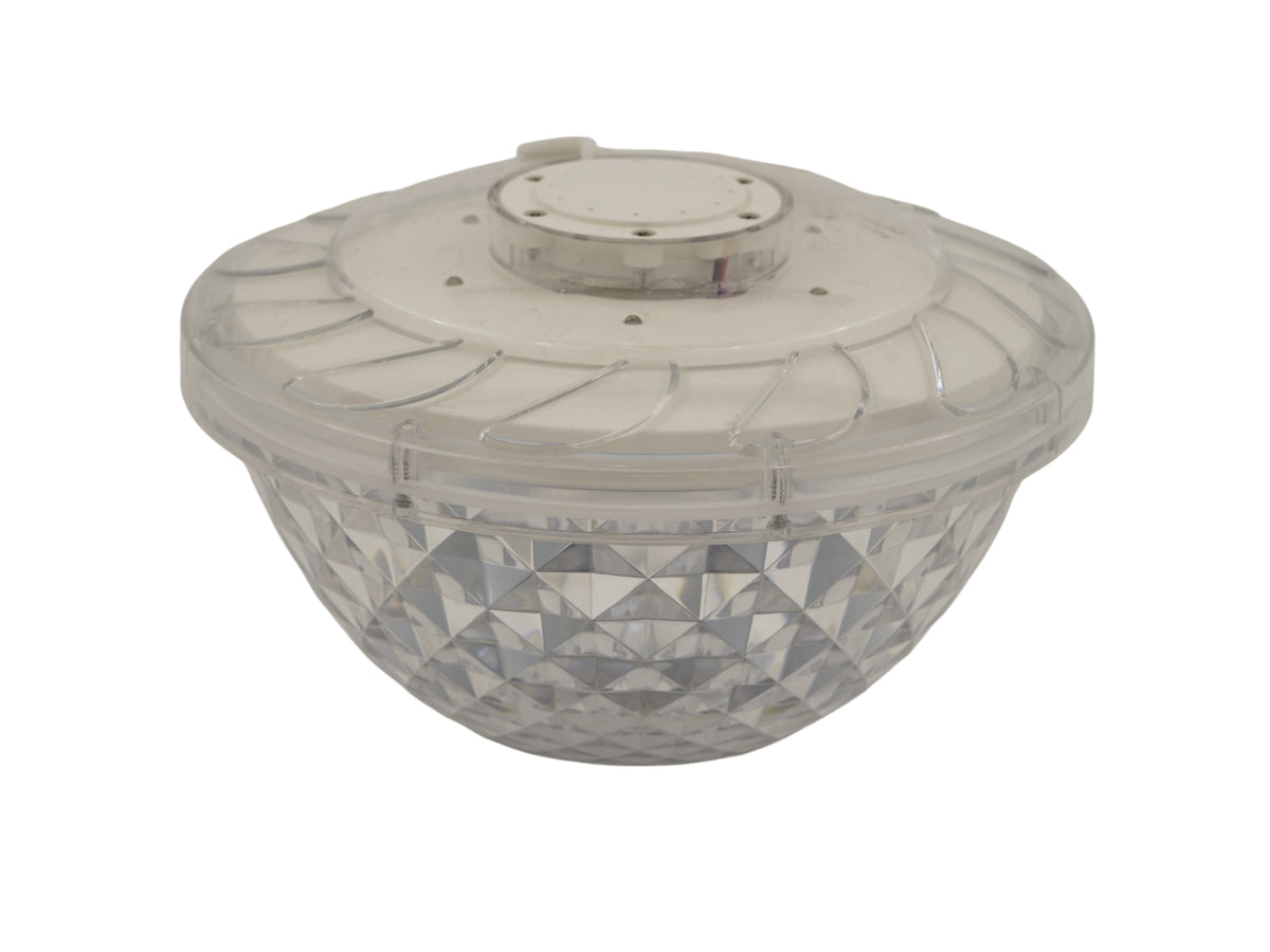 Fontana galleggiante con illuminazione led in plastica trasparente - Melograno Tech