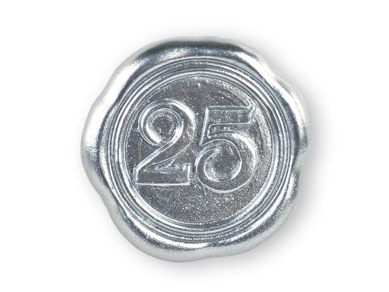 Chiudipacco adesivo n.25 ceralacca colore argento
