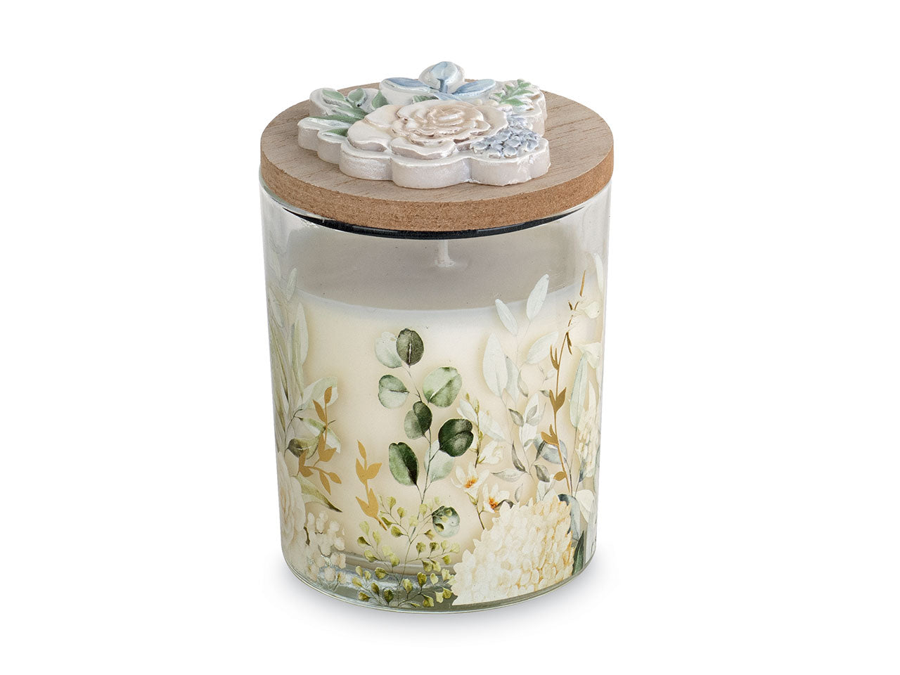 Candela vetro blooming love con scatola