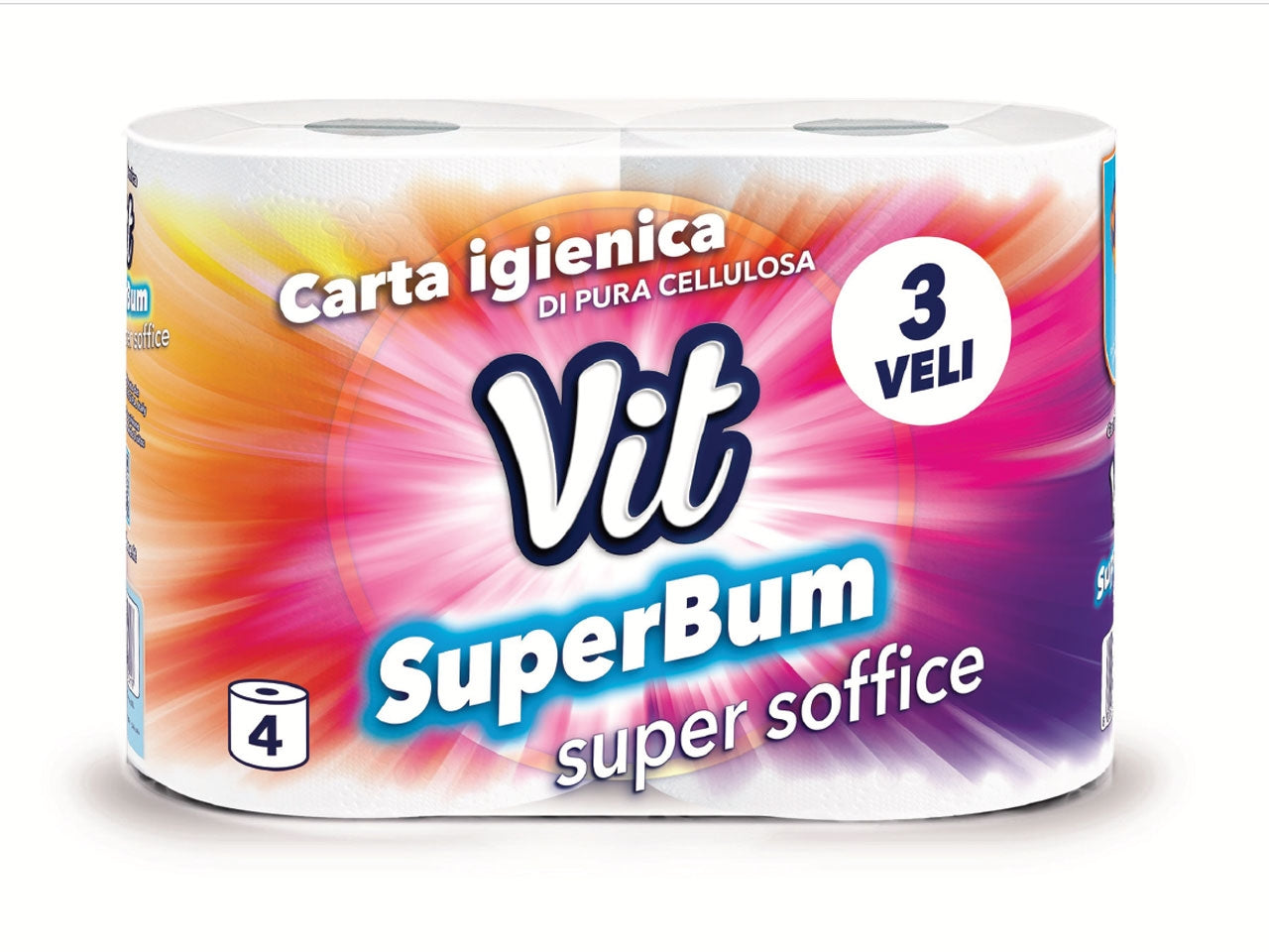 Carta igienica 4 rotoli vit superbum 3veli$