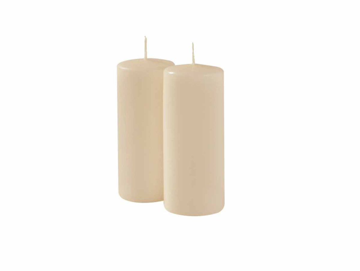 Candela moccolo 60x15cm 6 pezzi cipria