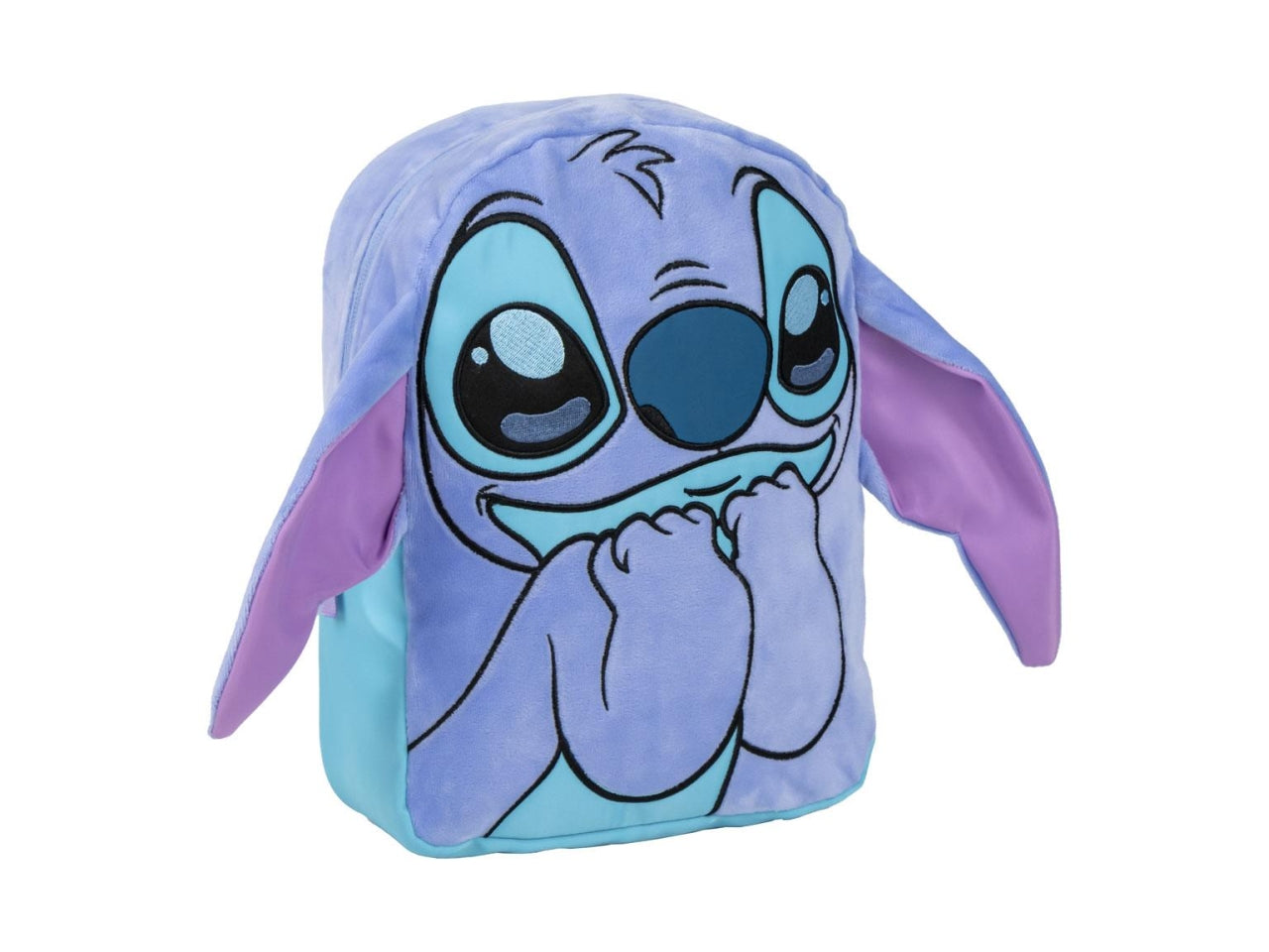 Zaino asilo Stitch per bambini in poliestere velluto celeste 21x28x8 cm - CerdÃ 