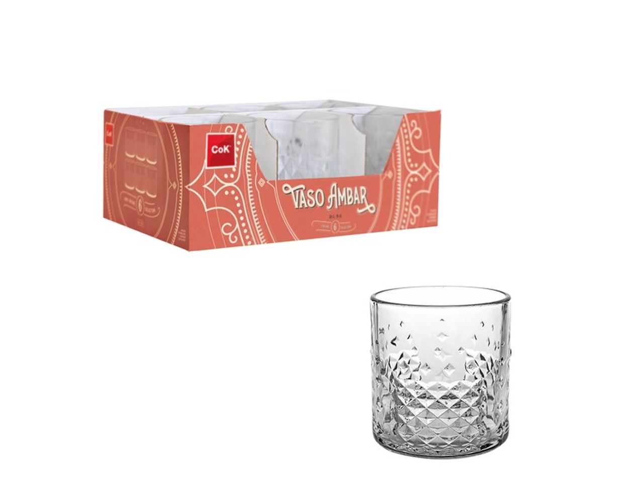 Bicchiere in vetro trasparente ambar dof 39cl
