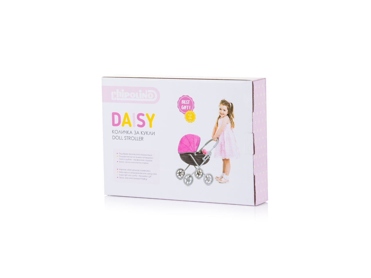 Passeggino per bambole daisy cuori 3+ | Chipolino