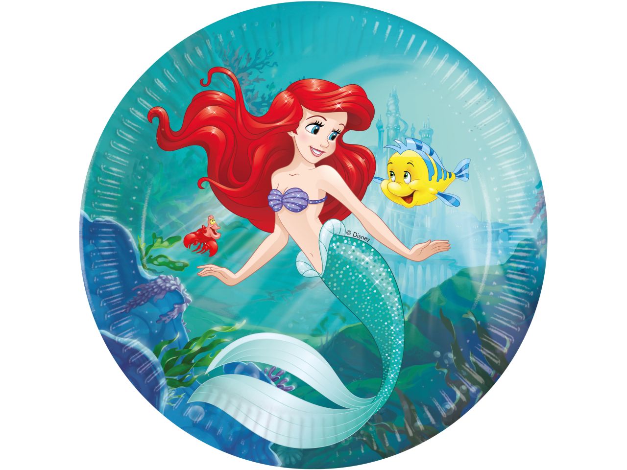 Piatti di carta ariel curious misura d.23cm - la confezione comprende 8 piatti