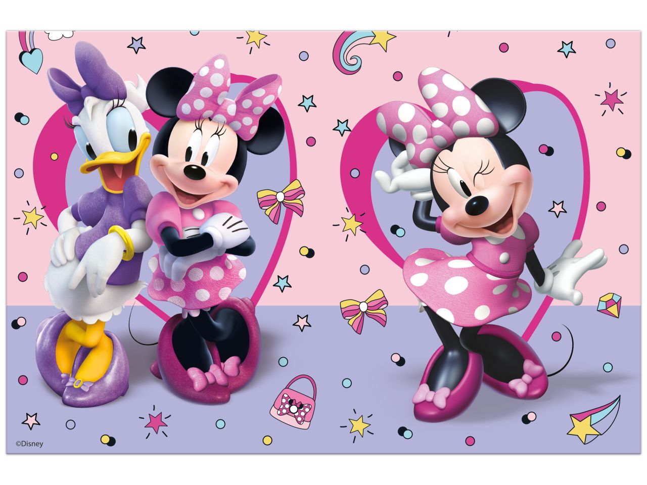 Tovaglia di plastica minnie junior misura 120x180cm
