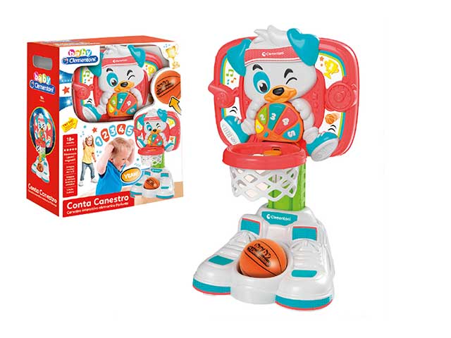 Clementoni 1,2,3 Canestro Giocattolo Elettronico Parlante