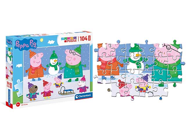 Puzzle da 104 pezzi  maxi Peppa pig