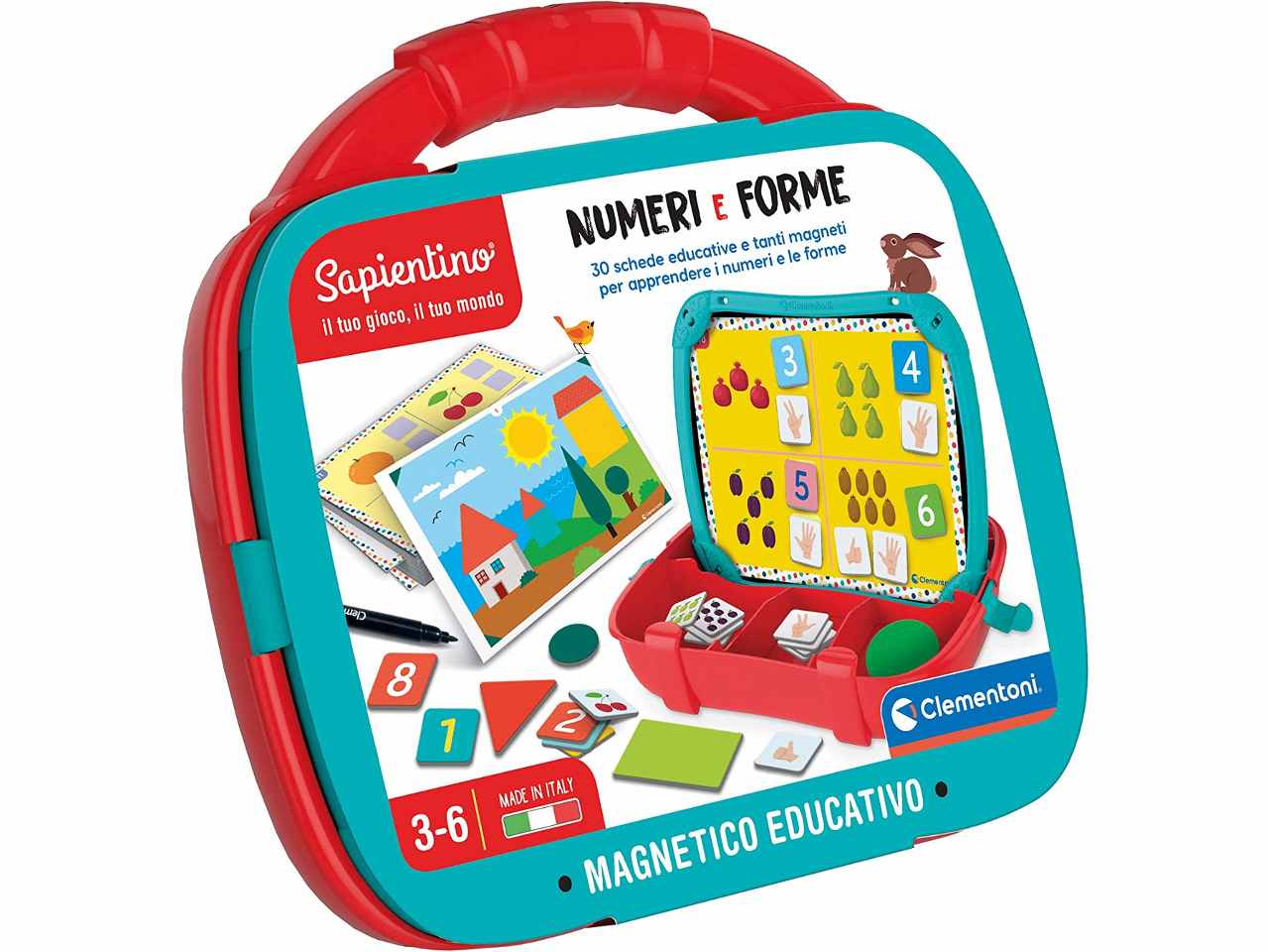 Sapientino Valigetta magnetica Numeri e Forme Gioco Educativo - Clementoni