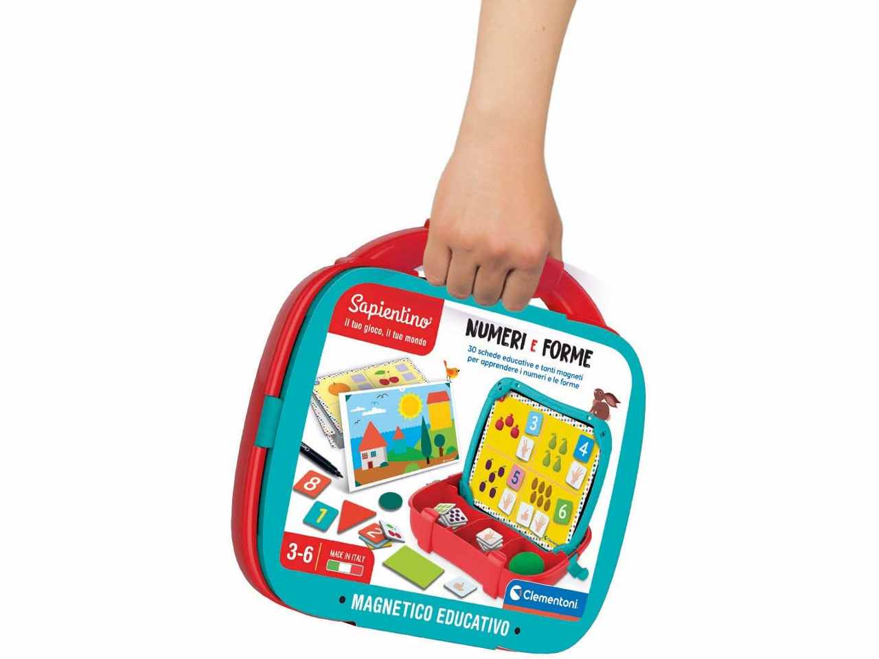 Sapientino Valigetta magnetica Numeri e Forme Gioco Educativo - Clementoni