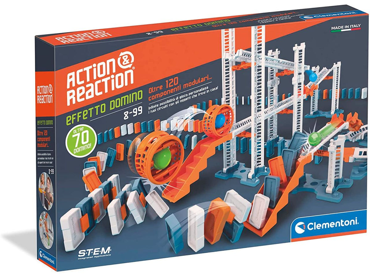 Action & Reaction Set Effetto Domino Gioco Scientifico, Pista Biglie Clementoni 19261