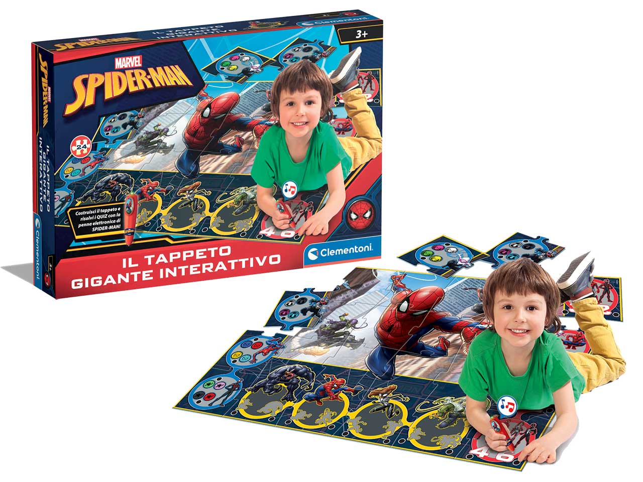 Tappeto Gigante Marvel SpiderMan Puzzle 24 pezzi - Clementoni
