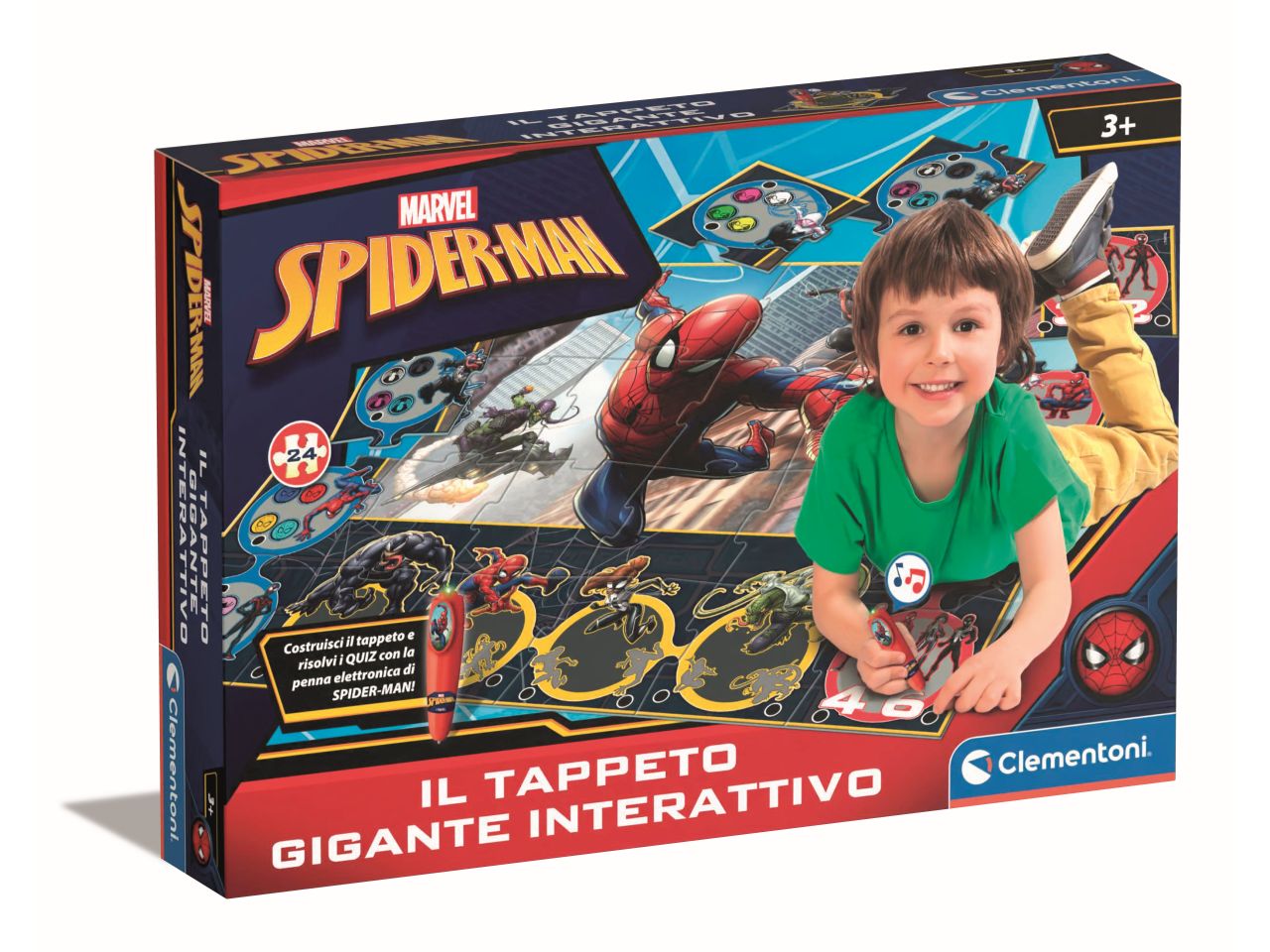 Tappeto Gigante Marvel SpiderMan Puzzle 24 pezzi - Clementoni