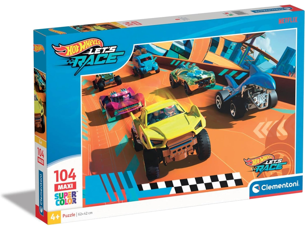 Puzzle da 104 pezzi  pezzi Maxi Hotwheels
