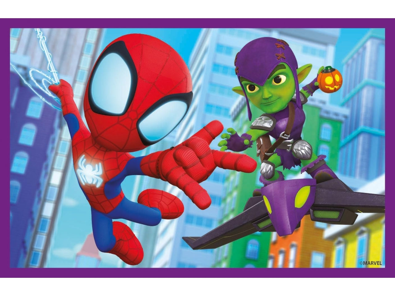 Puzzle 6 cubi Marvel Spidey And His Amazing Friends in cartone, 12x8 cm, 2+ anni, Made in Italy - Clementoni