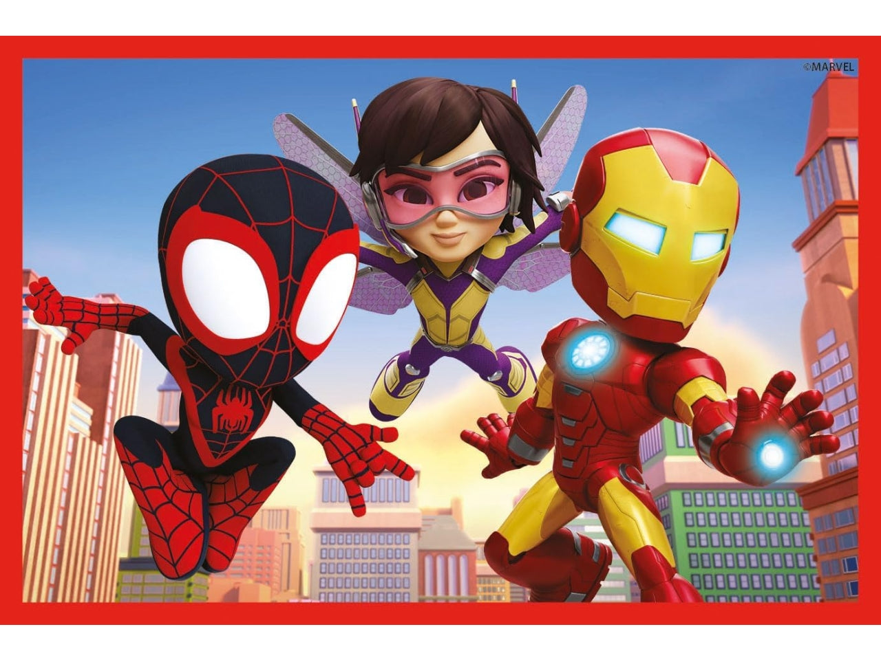 Puzzle 6 cubi Marvel Spidey And His Amazing Friends in cartone, 12x8 cm, 2+ anni, Made in Italy - Clementoni