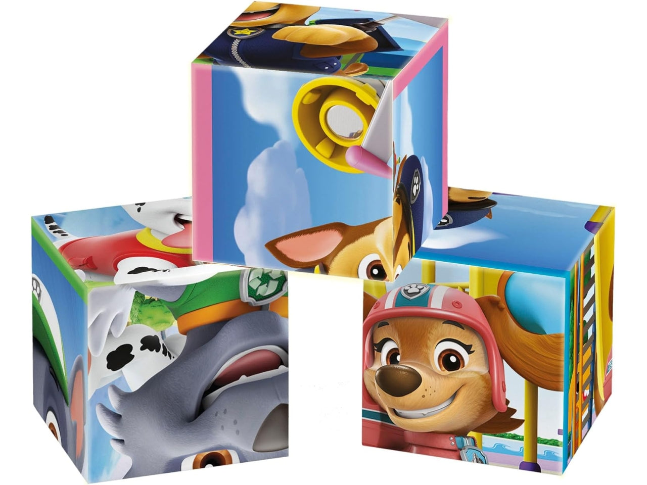 Puzzle 12 cubi Paw Patrol in cartone, 12x8 cm, 3+ anni, Made in Italy - Clementoni