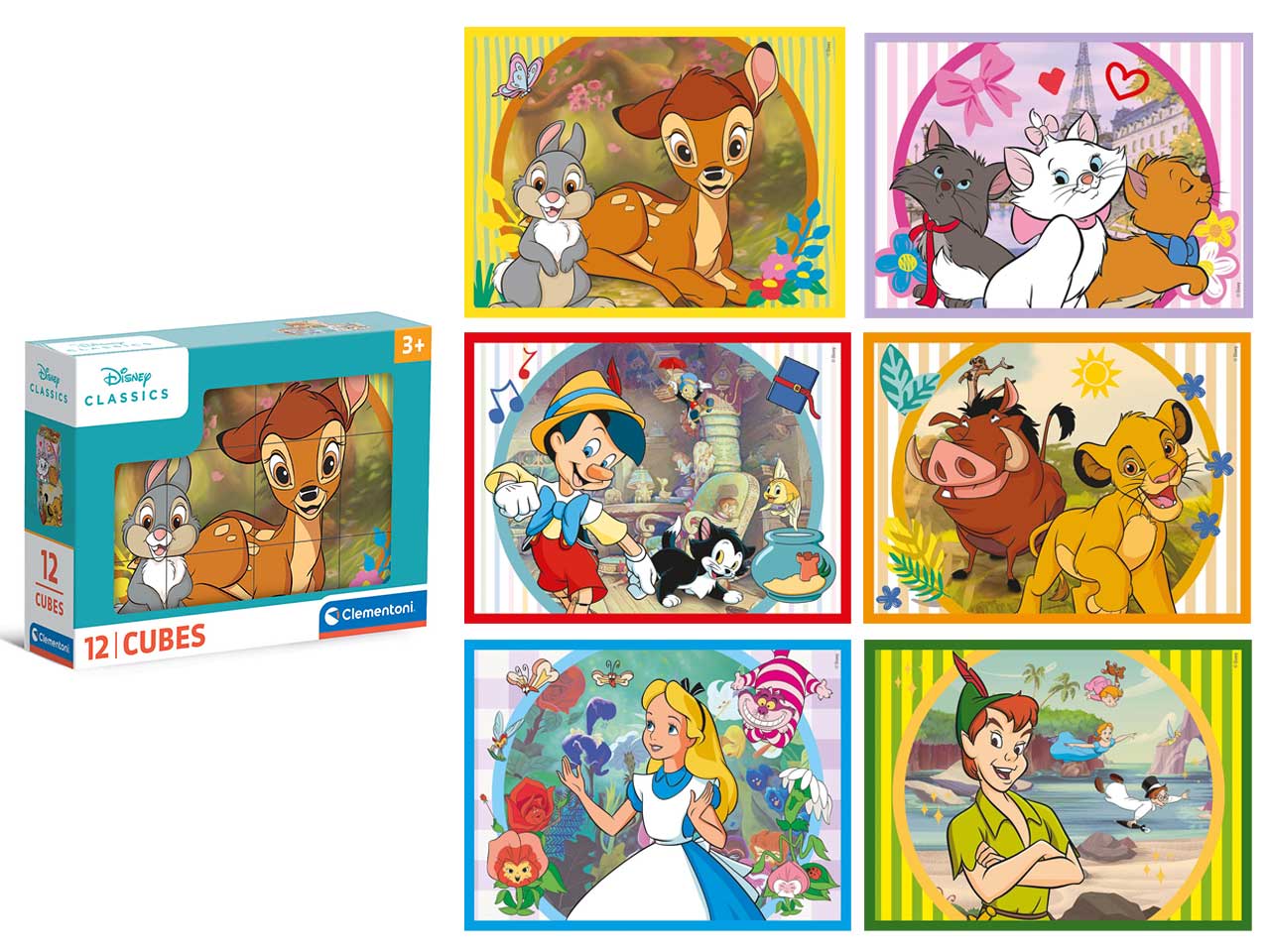Disney classics Puzzle da cubi 12  pezzi