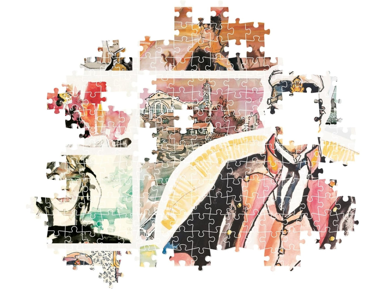 Puzzle 1000 pezzi Corto Maltese, 50x70 cm con poster incluso, 18+ anni, Made in Italy - Clementoni