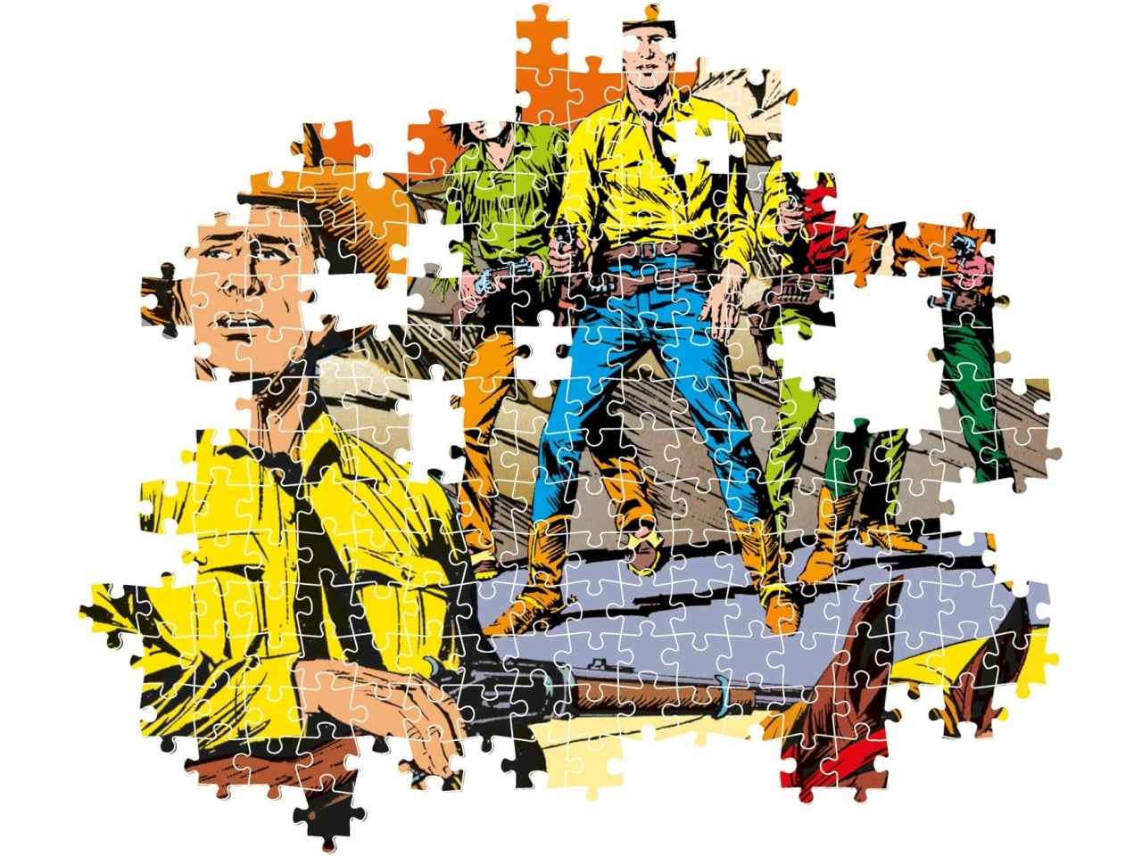 Puzzle 1000 pezzi Tex fumetto western, 50x70 cm con poster incluso, 18+ anni, Made in Italy - Clementoni