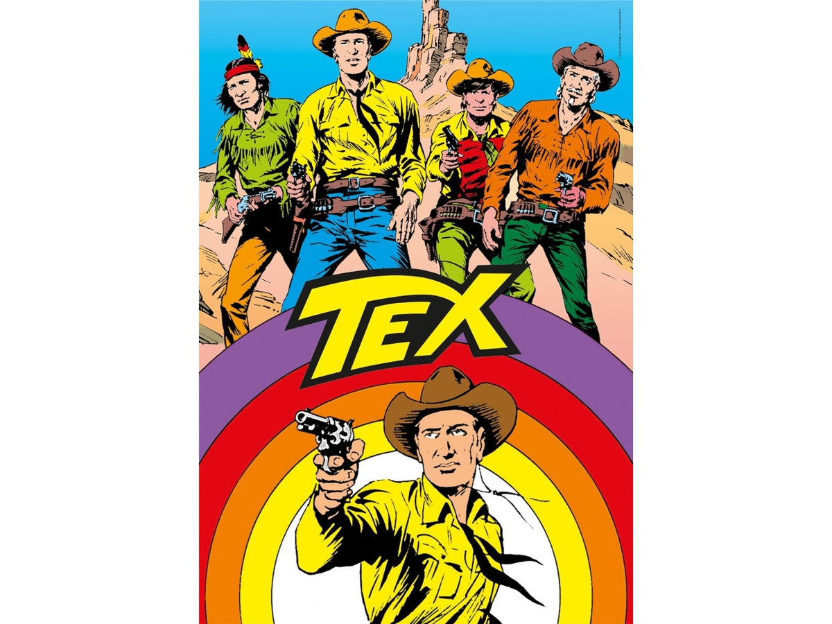 Puzzle 1000 pezzi Tex, 50x70 cm con poster incluso, 18+ anni, Made in Italy - Clementoni