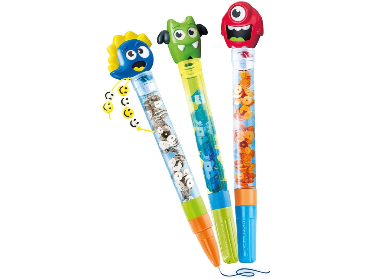 Clementoni Crea le tue penne Monster, kit fai da te di 3 penne da assemblare e personalizzare, 6+ anni, made in Italy $