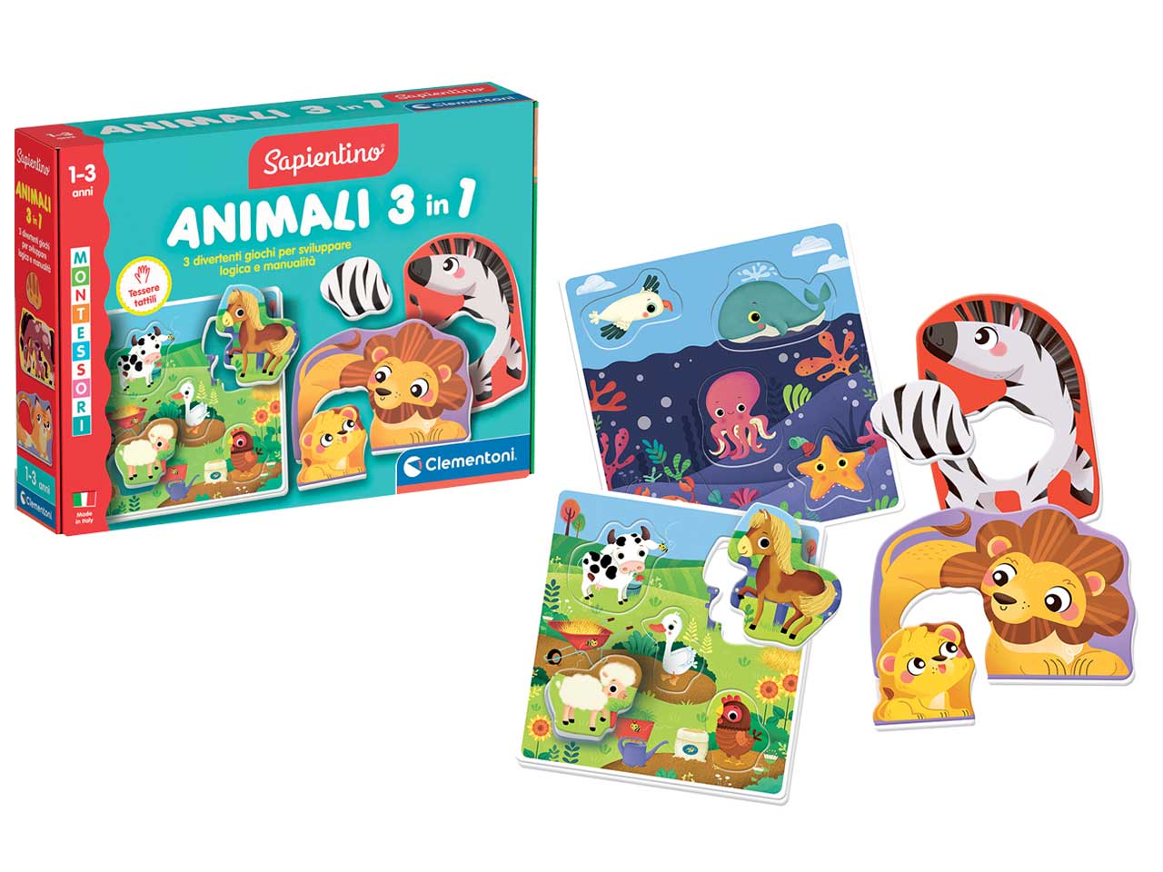 Montessori baby animali 3in