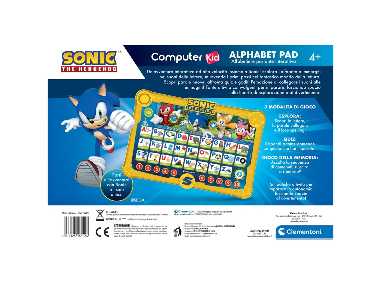 Ela Sonic Alphabet Pad Gioco Educativo - Clementoni