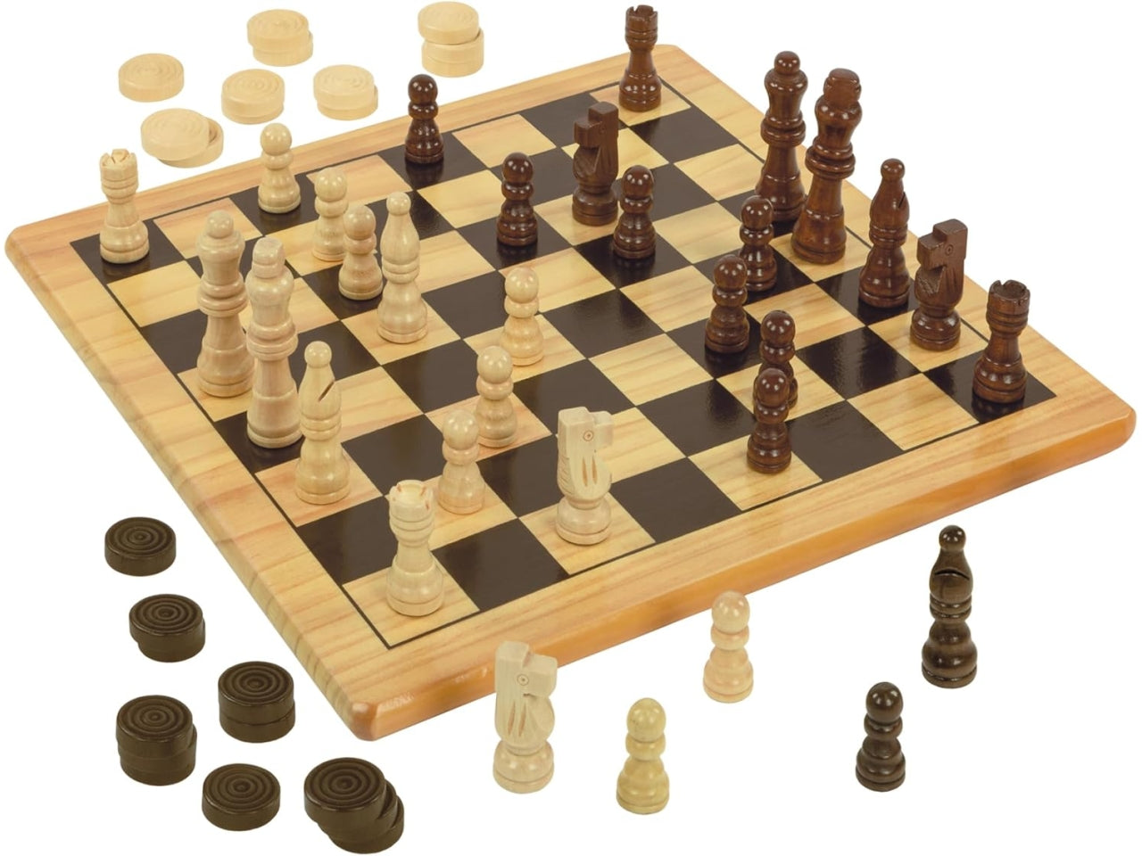 Gioco Scacchi E Dama In Legno